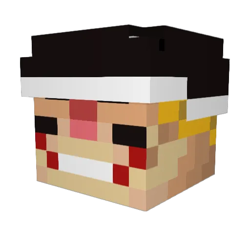 Byefly Minecraft avatar head, 3D render