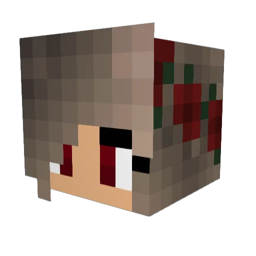 Byeluvz Minecraft avatar head, 3D render