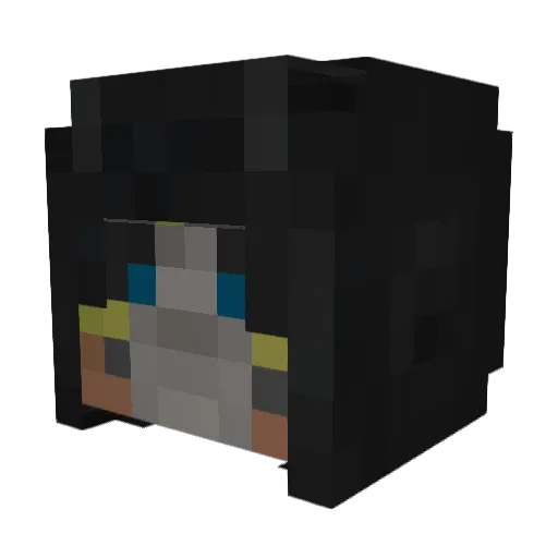 Byens Minecraft avatar head, 3D render