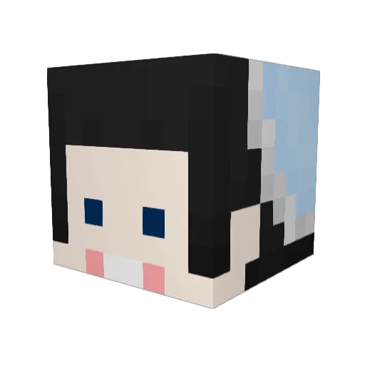 ByeolHaem Minecraft avatar head, 3D render