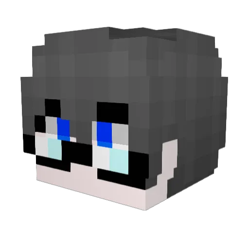 Byeong_ Minecraft avatar head, 3D render