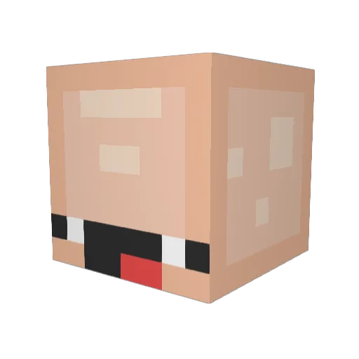 ByggeMand__Bob Minecraft avatar head, 3D render