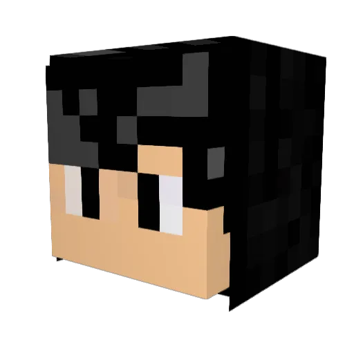 Byjnha Minecraft avatar head, 3D render