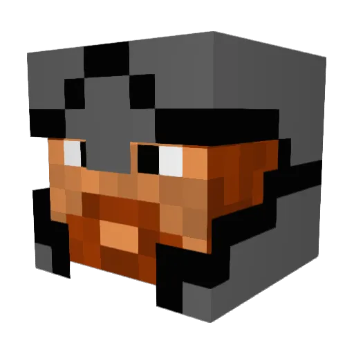 Byk Minecraft avatar head, 3D render
