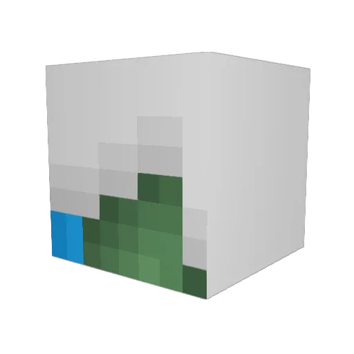 Bykort Minecraft avatar head, 3D render