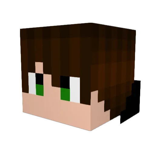Bylics Minecraft avatar head, 3D render