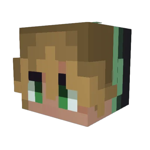 Byllebylle Minecraft avatar head, 3D render