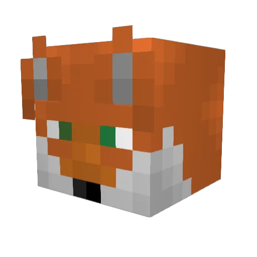 Bylli Minecraft avatar head, 3D render