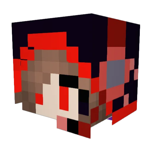 Byluxzz Minecraft avatar head, 3D render