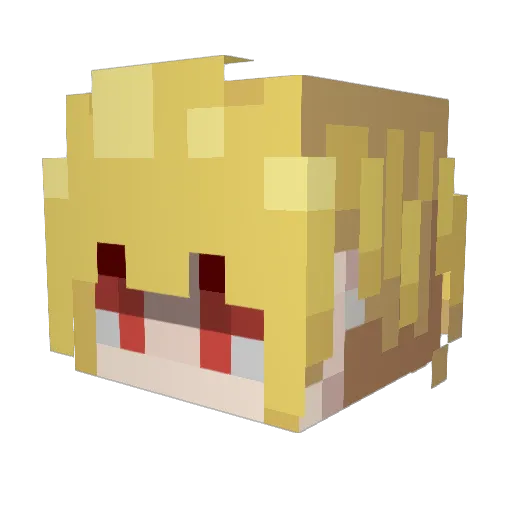 Bylver Minecraft avatar head, 3D render