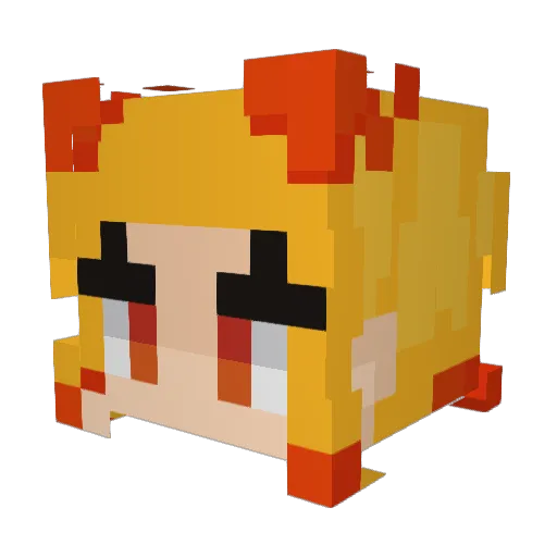 Bynkzz Minecraft avatar head, 3D render
