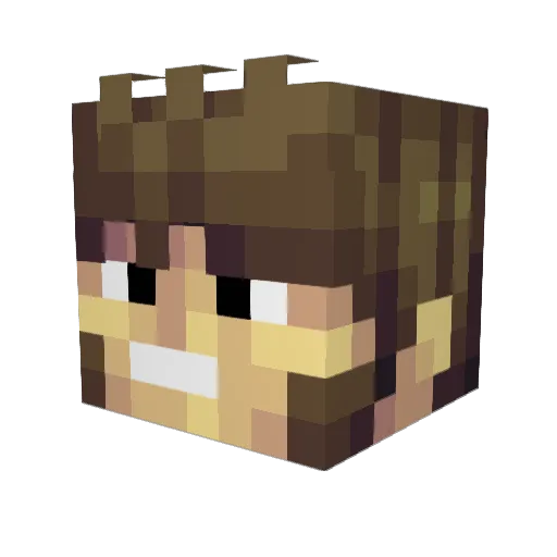 Bynnor Minecraft avatar head, 3D render
