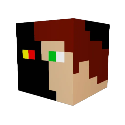 ByoFa Minecraft avatar head, 3D render