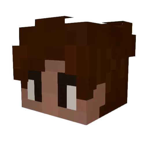 Byowk Minecraft avatar head, 3D render