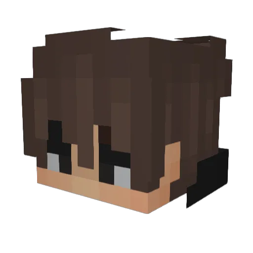 Bypasskkj Minecraft avatar head, 3D render