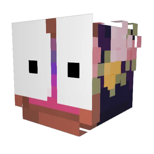 Bypr Minecraft avatar head, 3D render