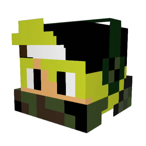 ByrafaelLP Minecraft avatar head, 3D render