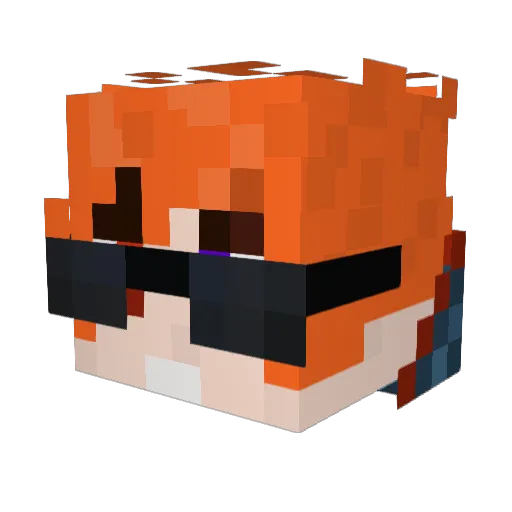 Byredi1 Minecraft avatar head, 3D render