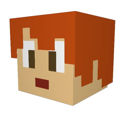 Byro96 Minecraft avatar head, 3D render