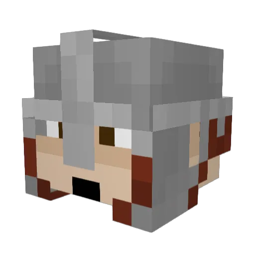 Byrodon Minecraft avatar head, 3D render