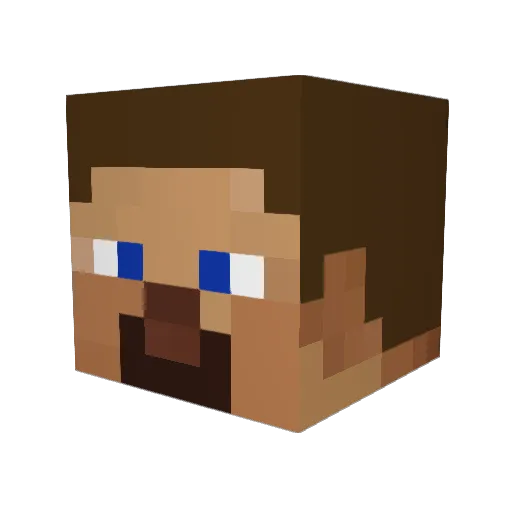Byron1c Minecraft avatar head, 3D render