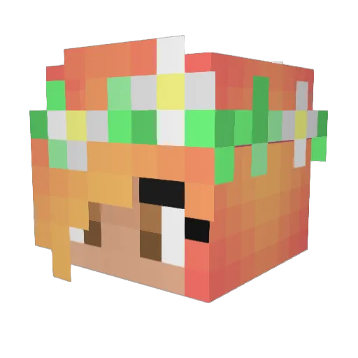 ByroneXY Minecraft avatar head, 3D render