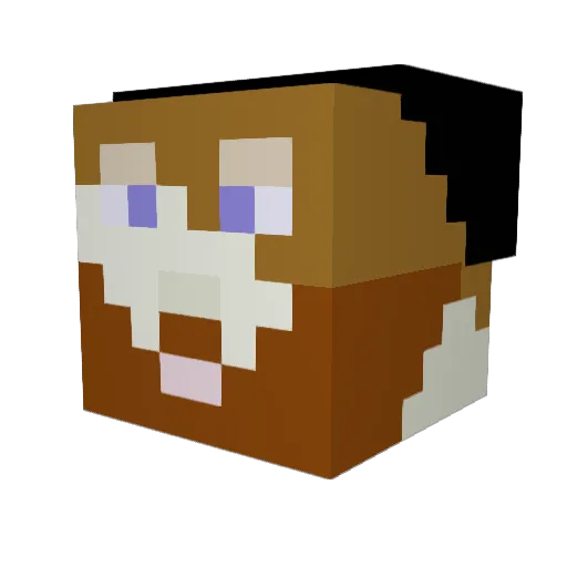 Byroooo Minecraft avatar head, 3D render