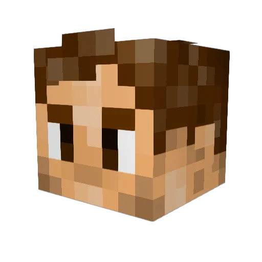 Byrshe Minecraft avatar head, 3D render
