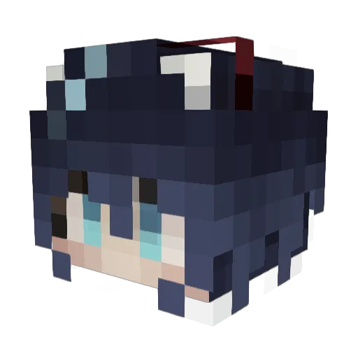 Bys_V0 Minecraft avatar head, 3D render