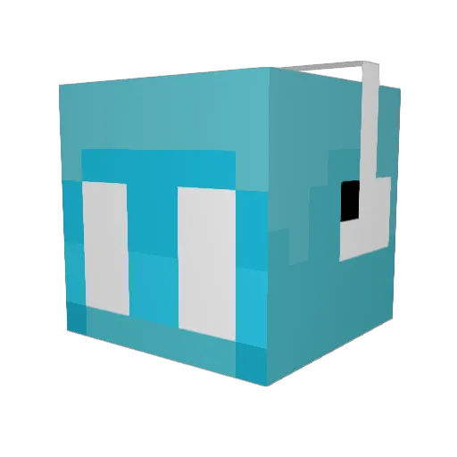 Byte_Sized_ Minecraft avatar head, 3D render