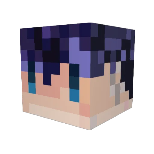 Bytekun Minecraft avatar head, 3D render