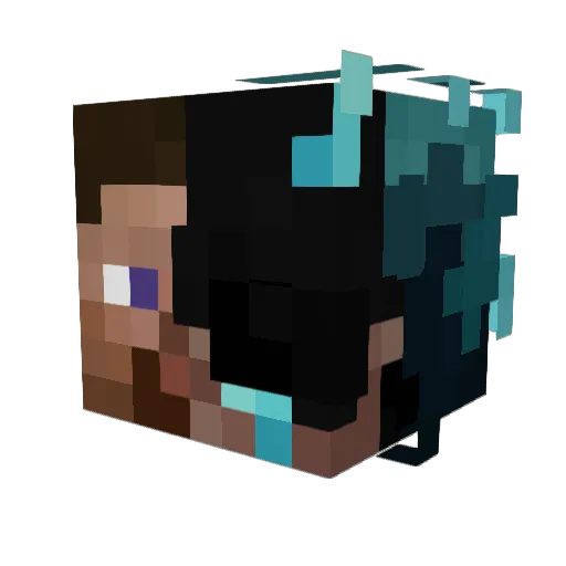 Bytexxx Minecraft avatar head, 3D render