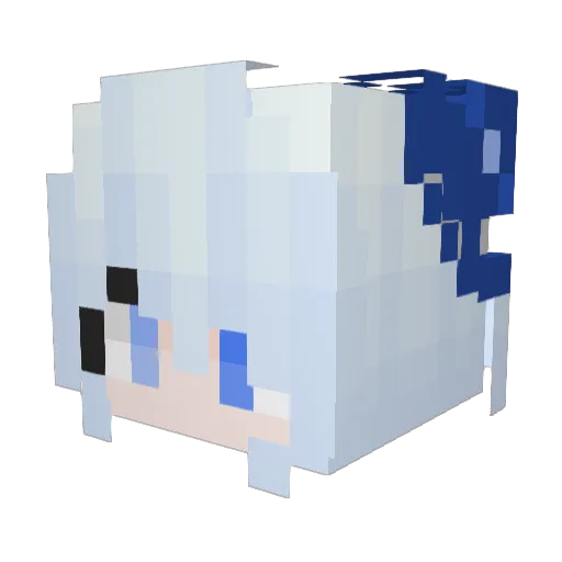 Bythos_ Minecraft avatar head, 3D render