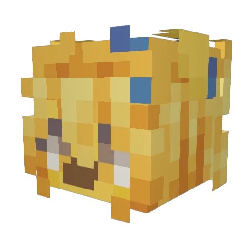 BytriK Minecraft avatar head, 3D render