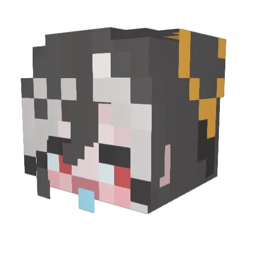 Byul0392_ Minecraft avatar head, 3D render