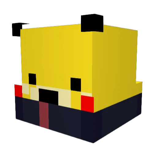 Byung5in Minecraft avatar head, 3D render