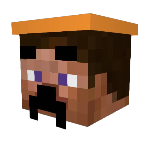 Byurama Minecraft avatar head, 3D render