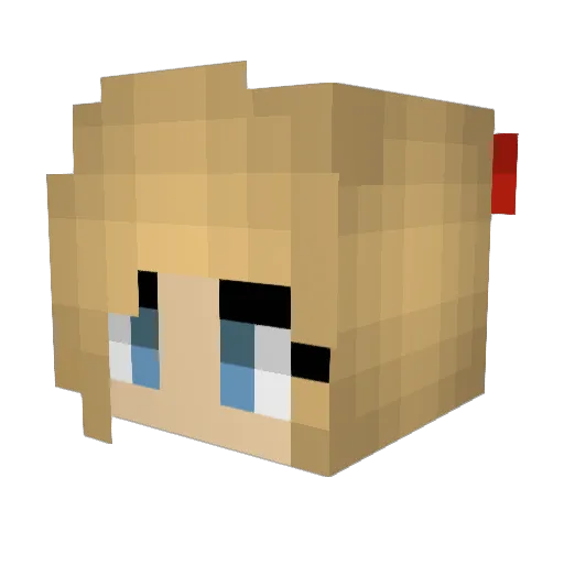 Byuuun Minecraft avatar head, 3D render