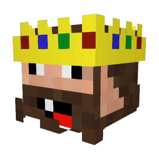 Byxluk Minecraft avatar head, 3D render