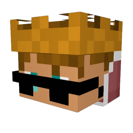 Byxsmo Minecraft avatar head, 3D render
