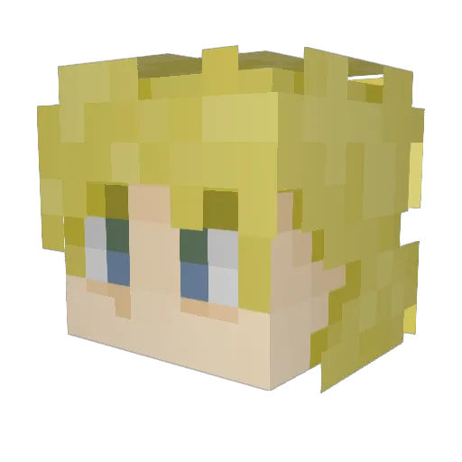 Byyytes Minecraft avatar head, 3D render