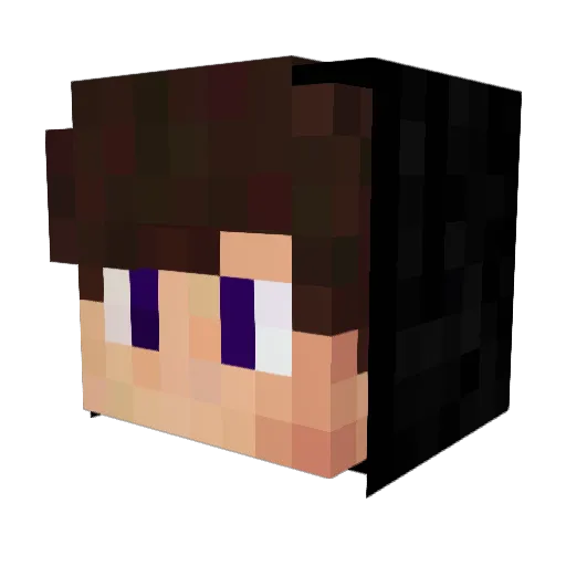 Byzii Minecraft avatar head, 3D render