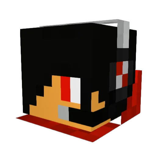 BzaR_RaGe Minecraft avatar head, 3D render