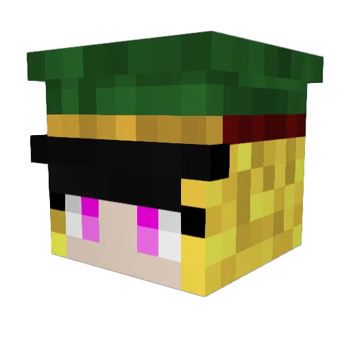 BzackSparx Minecraft avatar head, 3D render