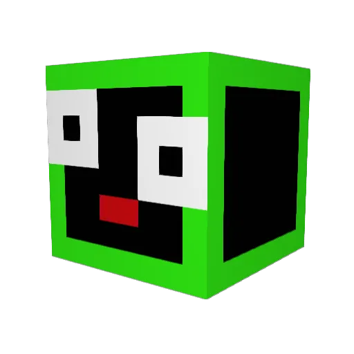 Bzdel Minecraft avatar head, 3D render