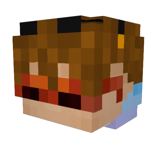 Bzhilka Minecraft avatar head, 3D render