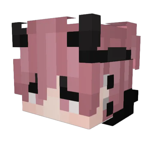 Bziluch Minecraft avatar head, 3D render