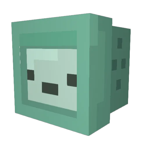 BznAattery Minecraft avatar head, 3D render