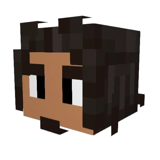Bzucik Minecraft avatar head, 3D render