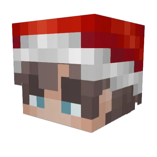 Bzykk13 Minecraft avatar head, 3D render